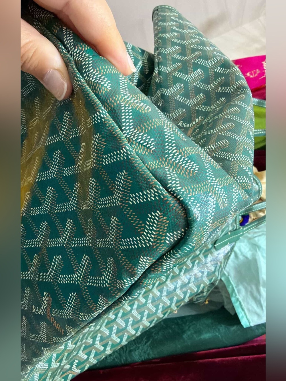 Goyard St. Louis Tote Green - Picture 8 of 14